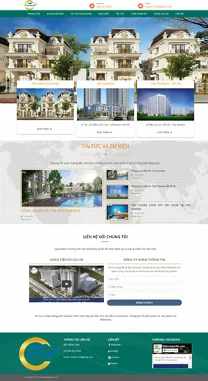 Mẫu giao diện website bất động sản Địa ốc đẹp