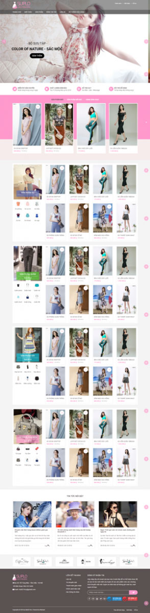 Mẫu giao diện website thời trang Suplo Ladi Fashion